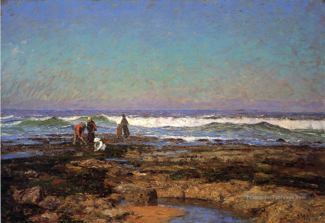 Clam Diggers Impressionniste Indiana paysages Théodore Clément Steele Plage Peintures à l'huile
